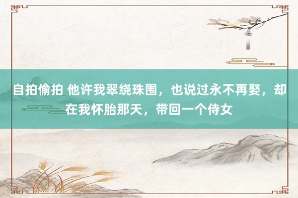 自拍偷拍 他许我翠绕珠围，也说过永不再娶，却在我怀胎那天，带回一个侍女