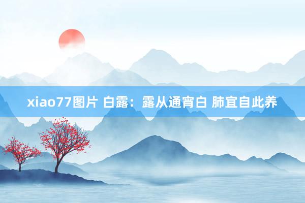 xiao77图片 白露：露从通宵白 肺宜自此养