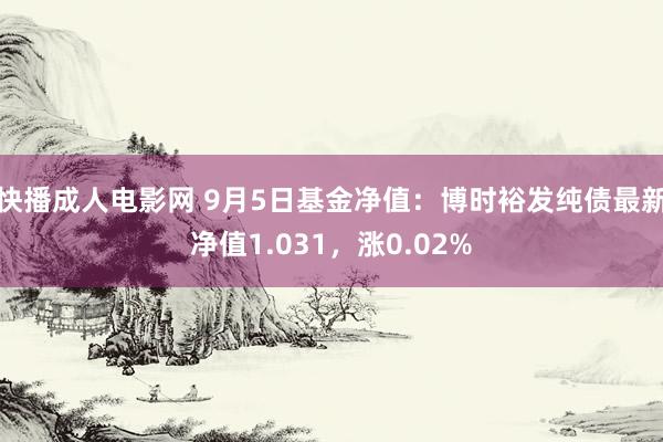 快播成人电影网 9月5日基金净值：博时裕发纯债最新净值1.031，涨0.02%