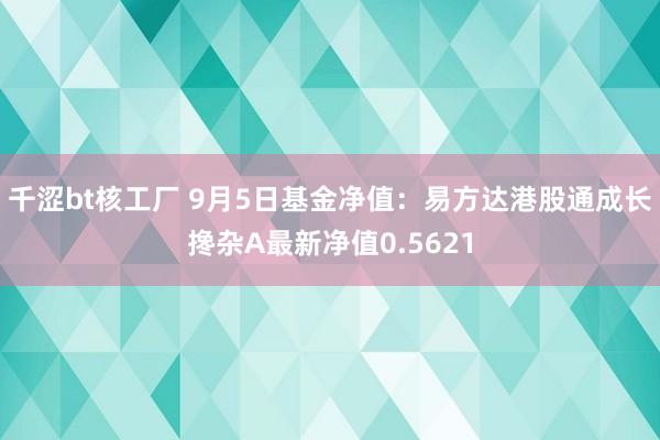 千涩bt核工厂 9月5日基金净值：易方达港股通成长搀杂A最新净值0.5621